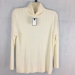 Cable knit turtle neck sweater NWT